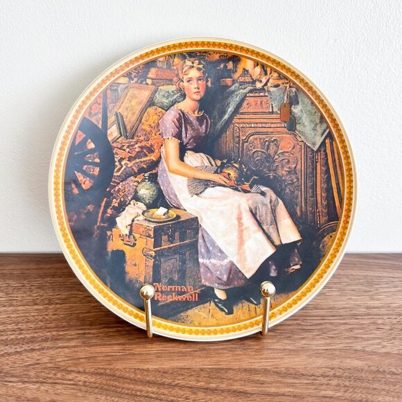 Norman Rockwell Collector Plate - Vintage Knowles “Dreaming in the Attic" - Picture 2 of 4